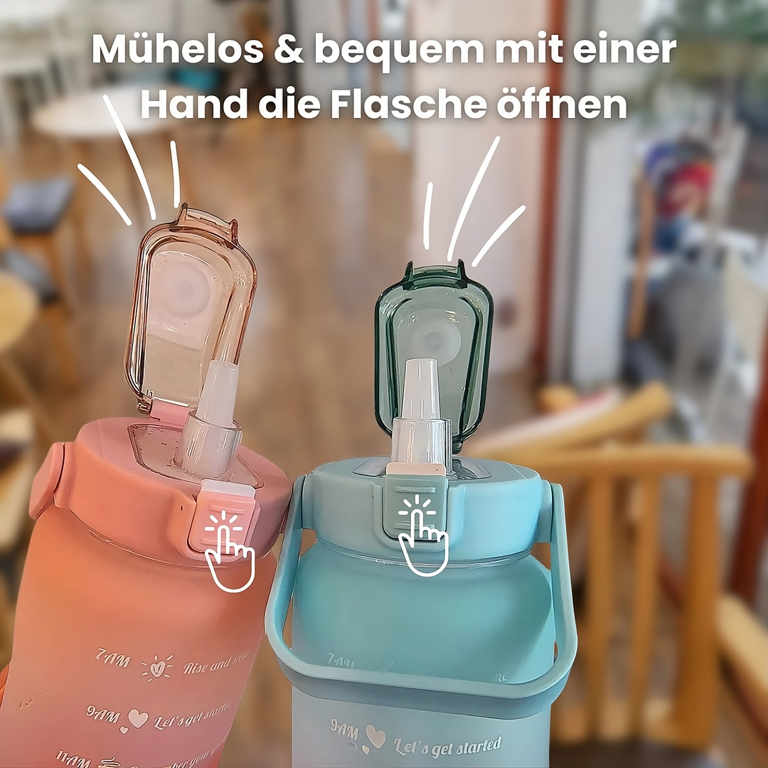 Motivierende Trinkflasche im 3er Set